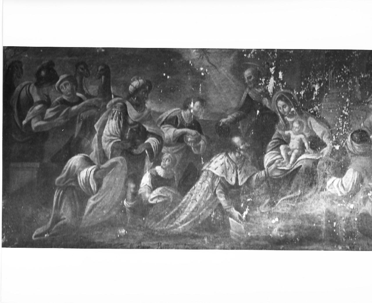 adorazione dei Re Magi (dipinto, opera isolata) - ambito Italia meridionale (sec. XIX)