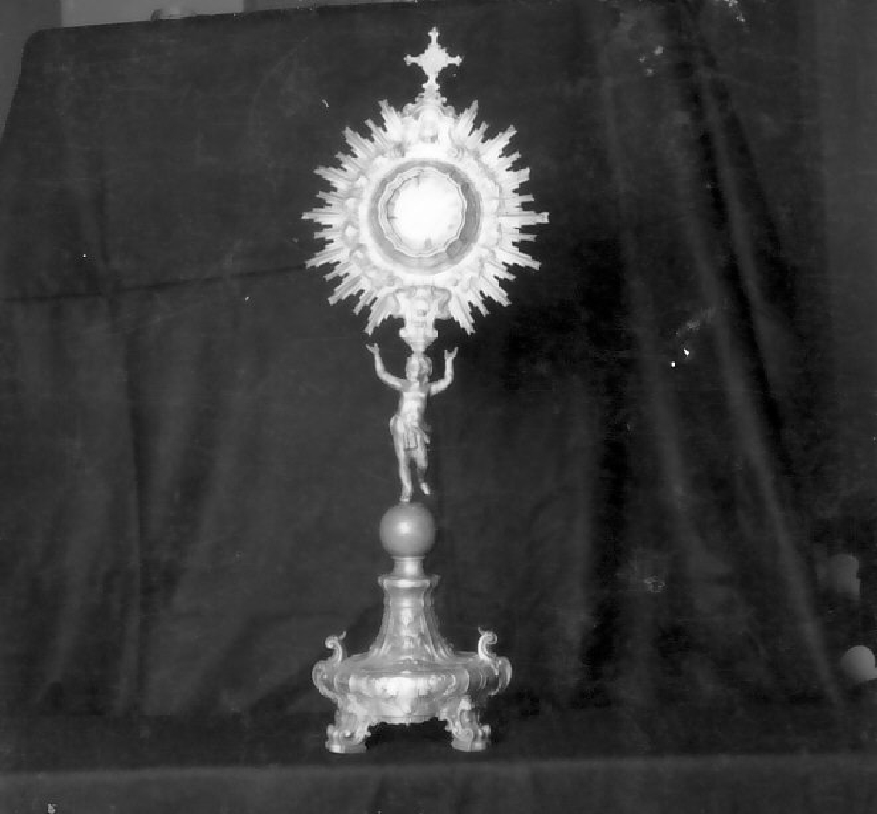 ostensorio - a raggiera, opera isolata - bottega Italia meridionale (sec. XVIII)