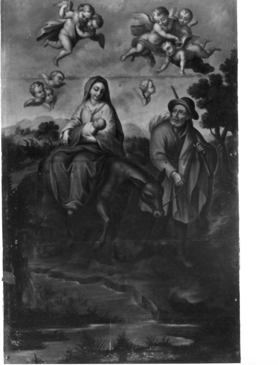 fuga in Egitto (dipinto) di Paparo Emanuele (attribuito) (prima metà sec. XIX)