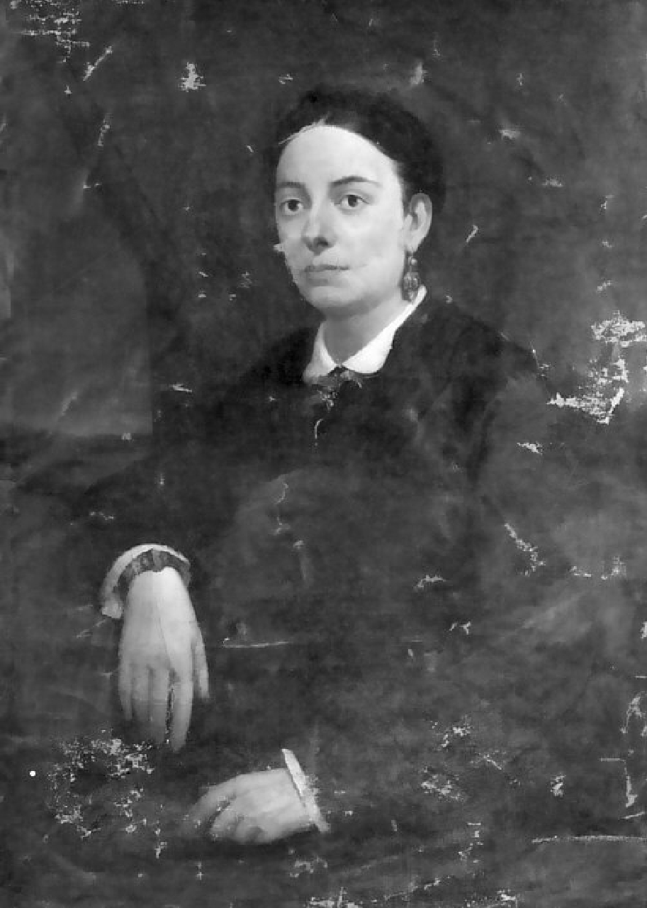 Ritratto della Signora De Bella, ritratto di donna (dipinto, opera isolata) di Russo Domenico (sec. XIX)