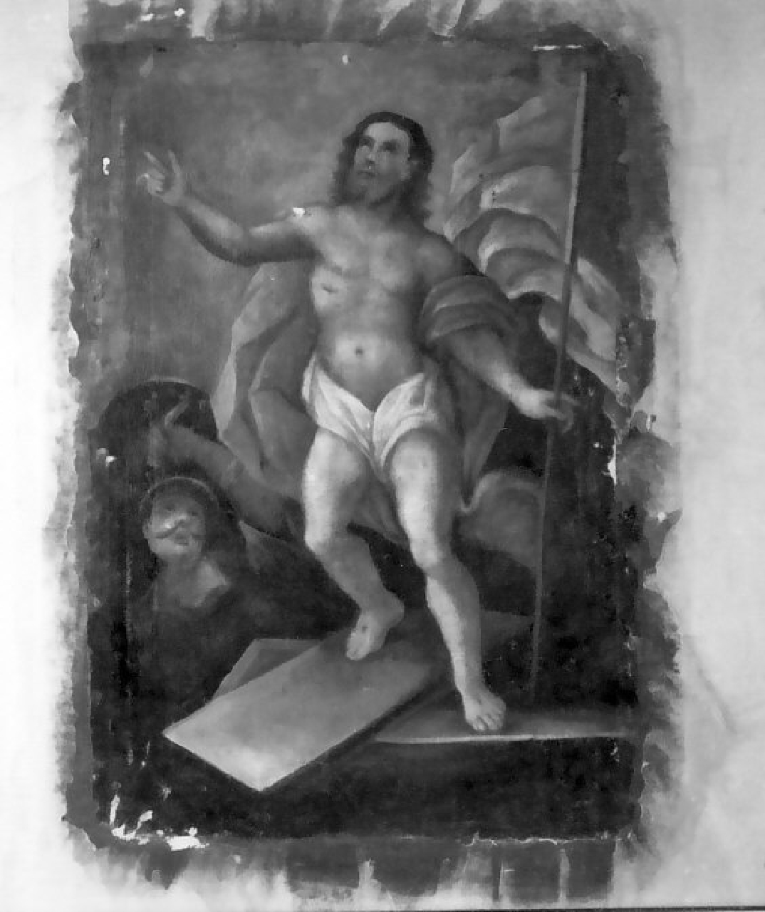 Cristo risorto (dipinto, opera isolata) - ambito calabrese (sec. XVIII)