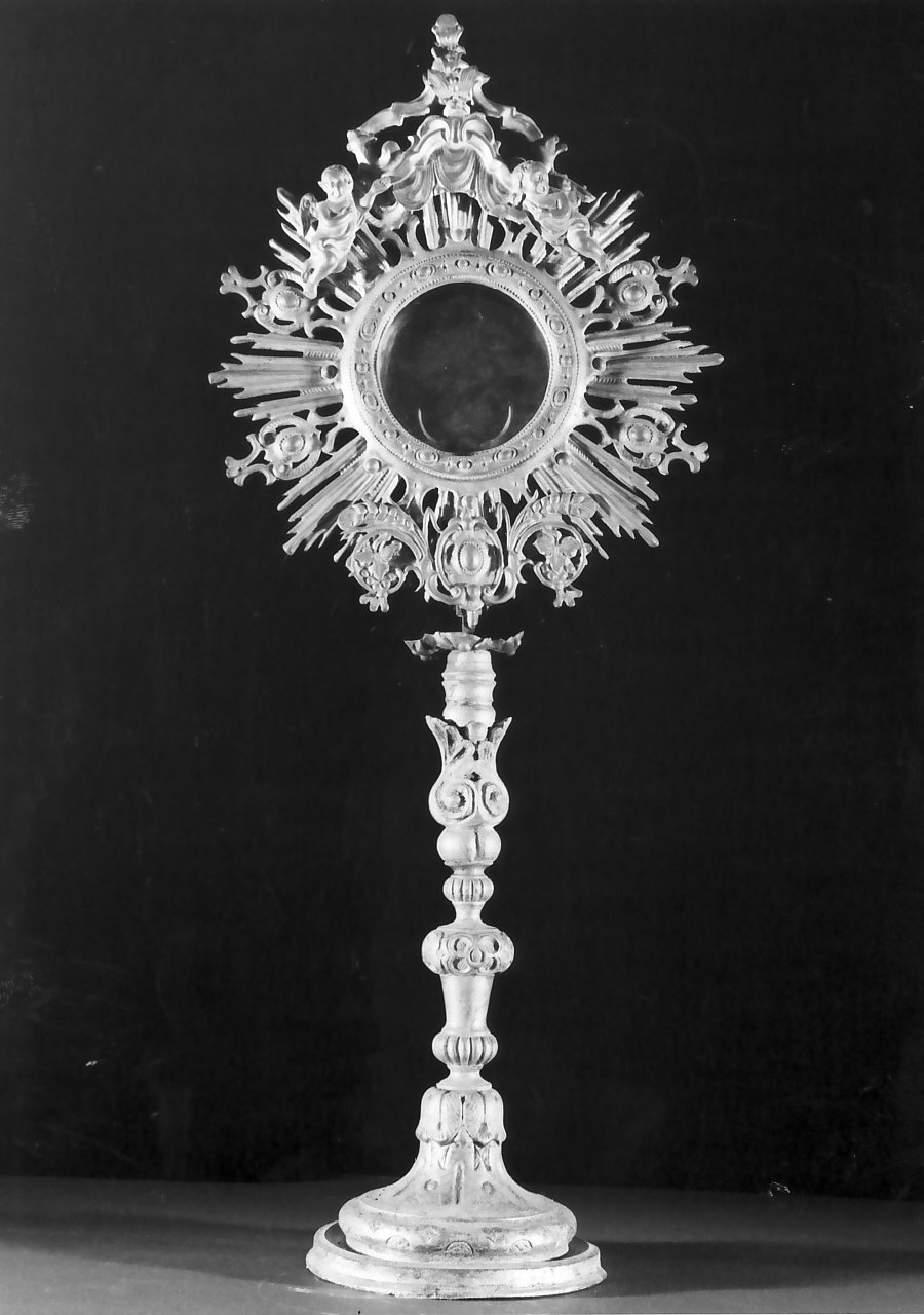 ostensorio - a raggiera, opera isolata - bottega romana (sec. XIX)