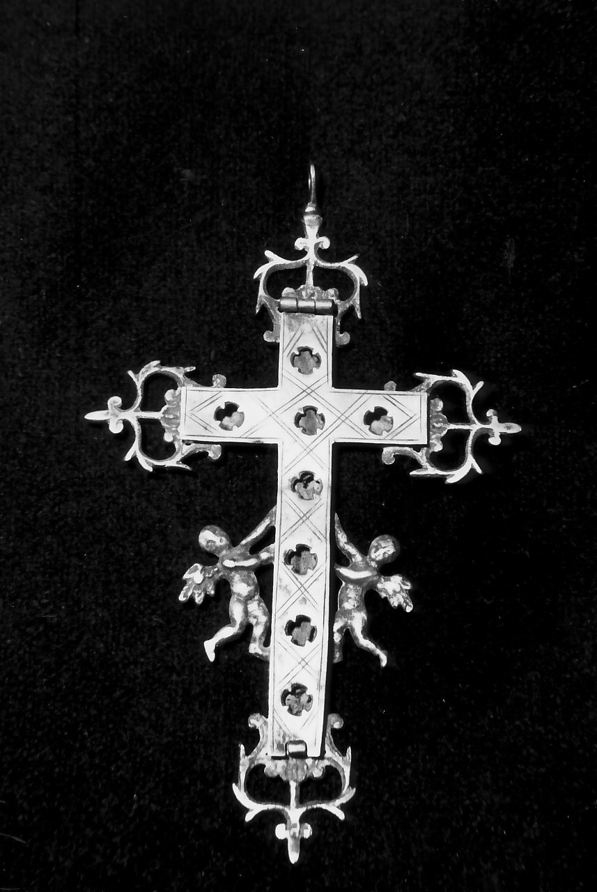 reliquiario - a croce, opera isolata - bottega Italia meridionale (sec. XIX)