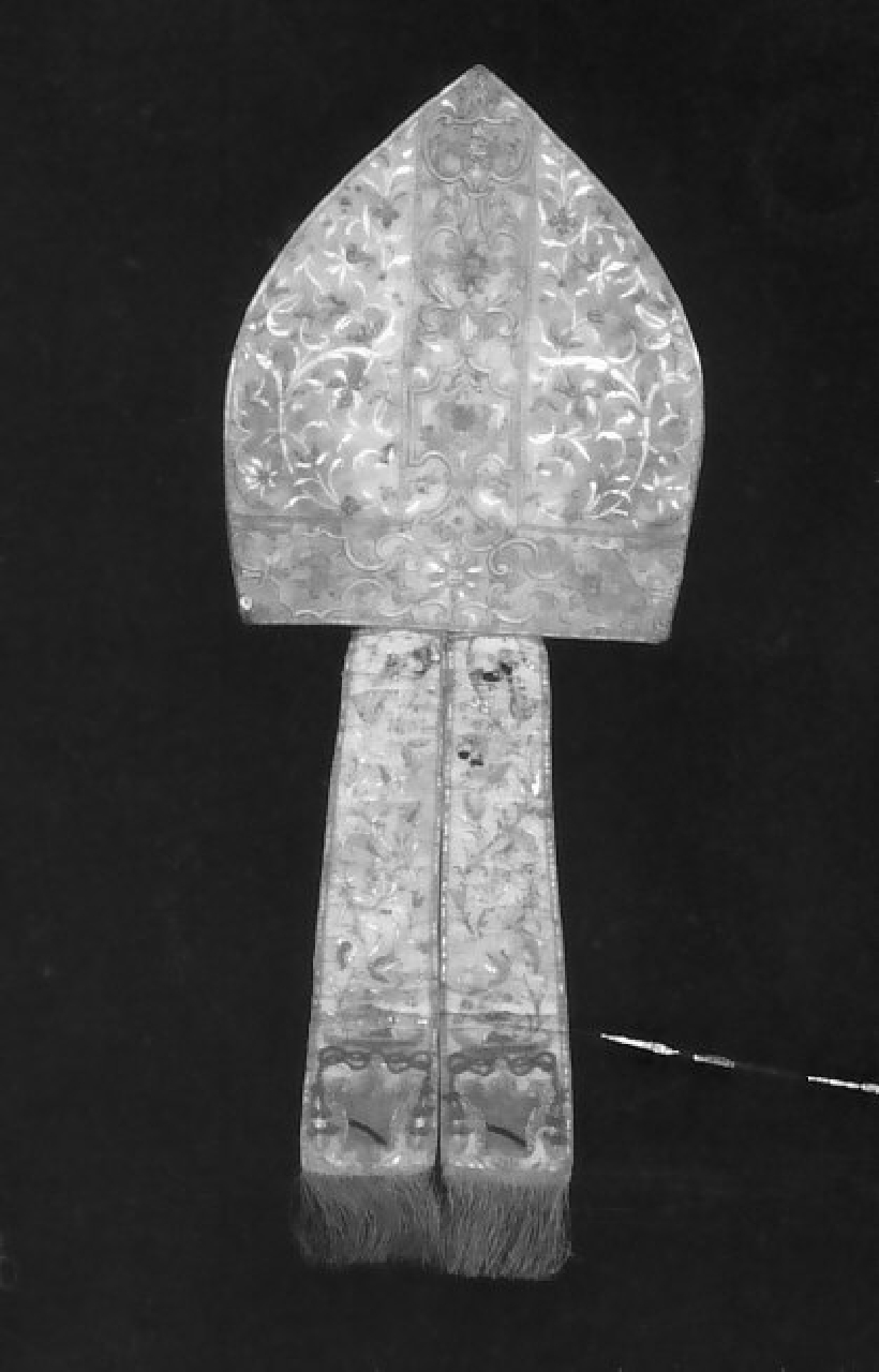 mitria, opera isolata - manifattura calabrese (seconda metà sec. XVIII)