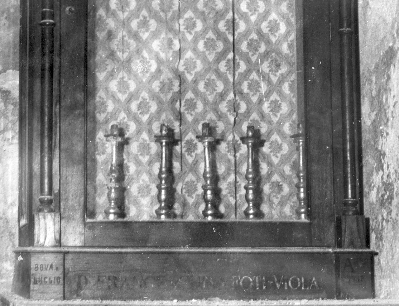 candeliere, serie - bottega calabrese (fine/inizio secc. XVIII/ XIX)