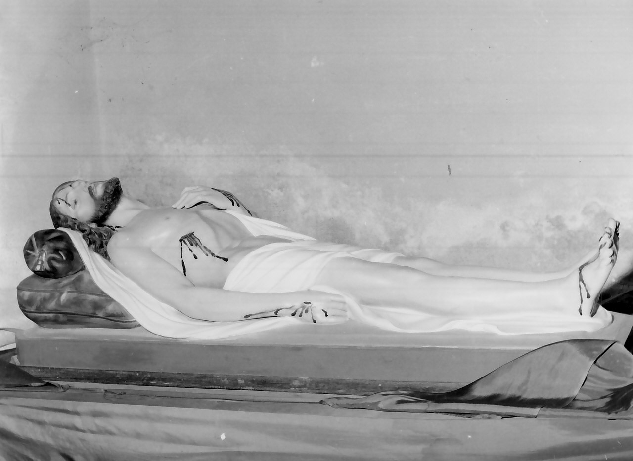 Cristo morto (statua, opera isolata) - bottega Italia meridionale (sec. XIX)