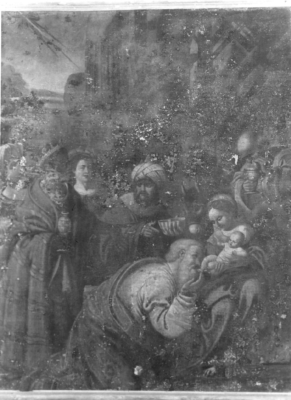 adorazione dei Re Magi (dipinto) - bottega Italia meridionale (sec. XVII, sec. XVIII)