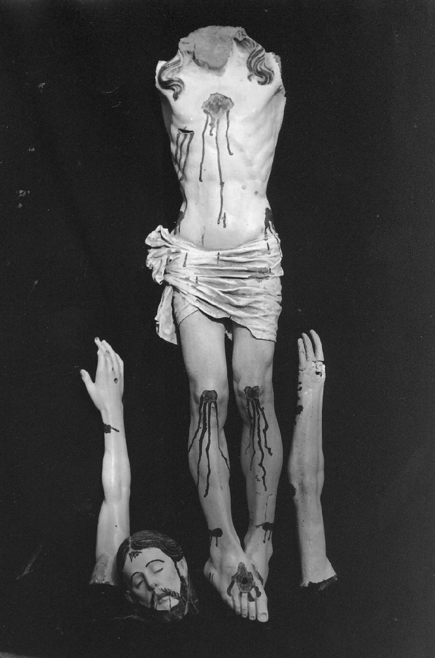 crocifisso, frammento - bottega Italia meridionale (sec. XVIII)