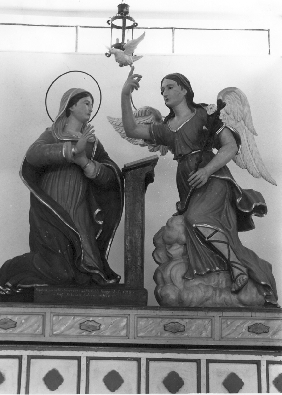 Annunciazione (gruppo scultoreo) - bottega Italia meridionale (sec. XIX)