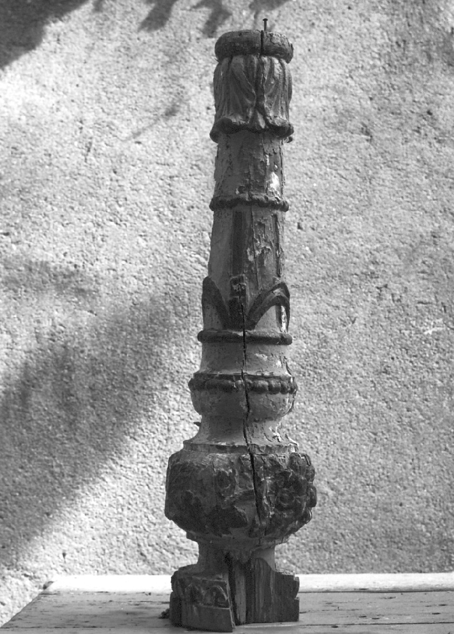 candeliere, serie - bottega calabrese (fine/inizio secc. XVIII/ XIX)