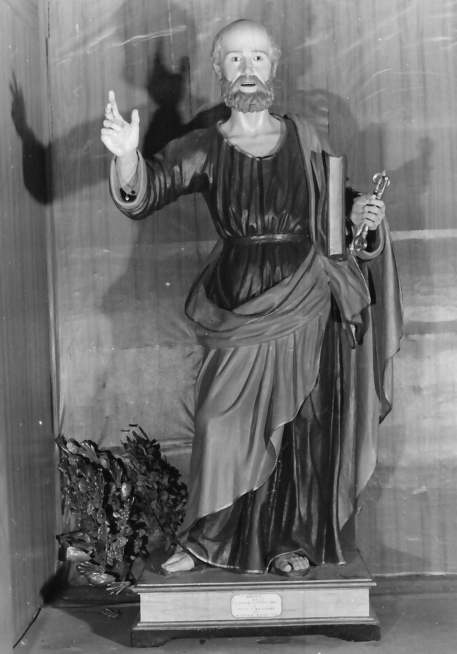 San Pietro Apostolo (statua, opera isolata) - bottega Italia meridionale (sec. XIX)