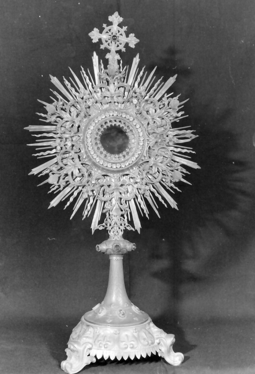 ostensorio - a raggiera - bottega Italia meridionale (sec. XIX)
