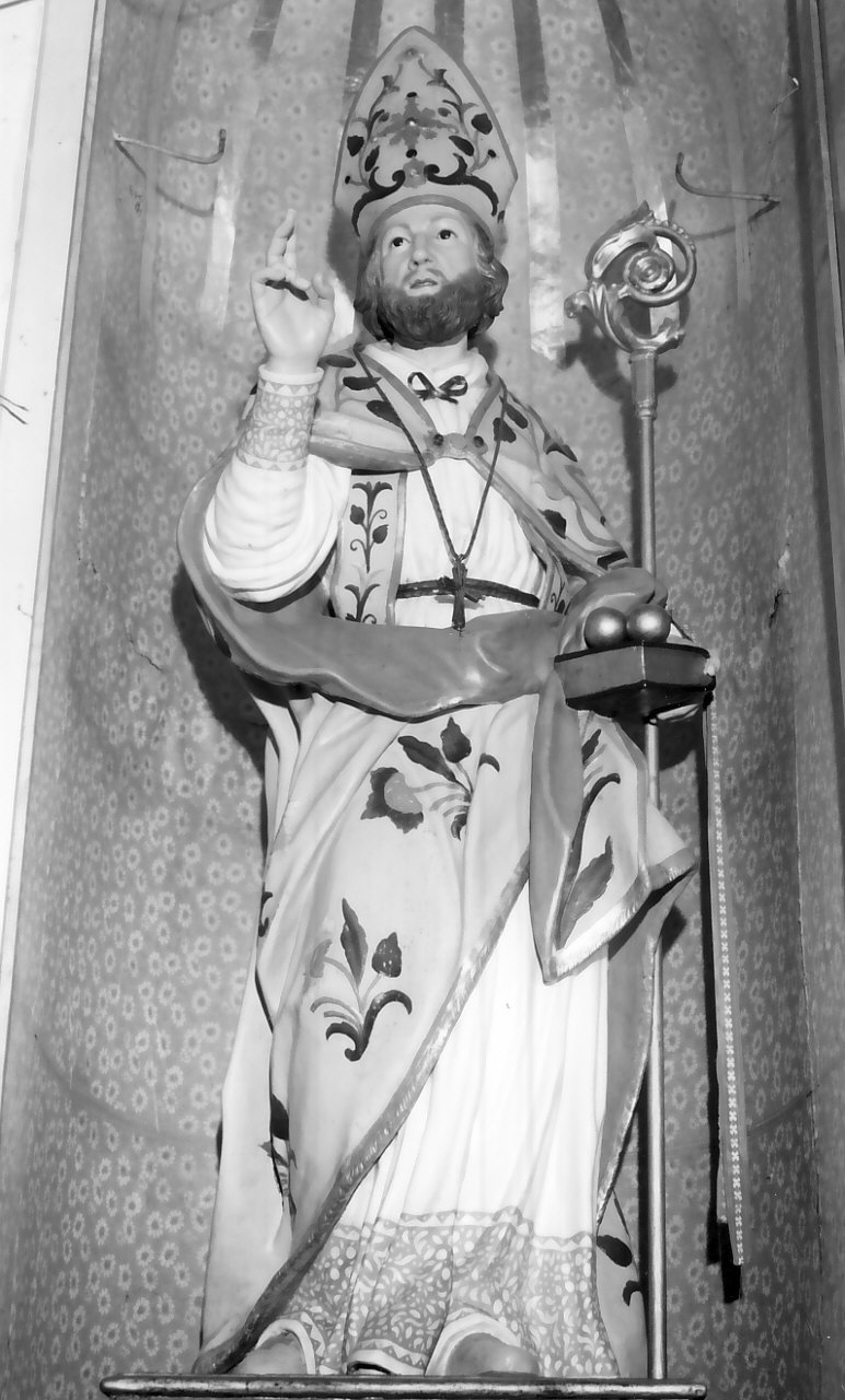 San Nicola di Bari (statua, opera isolata) - bottega Italia meridionale (sec. XIX)