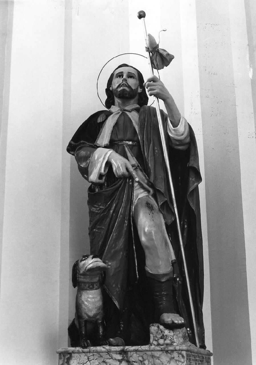 San Rocco (statua, opera isolata) - bottega Italia meridionale (sec. XIX)