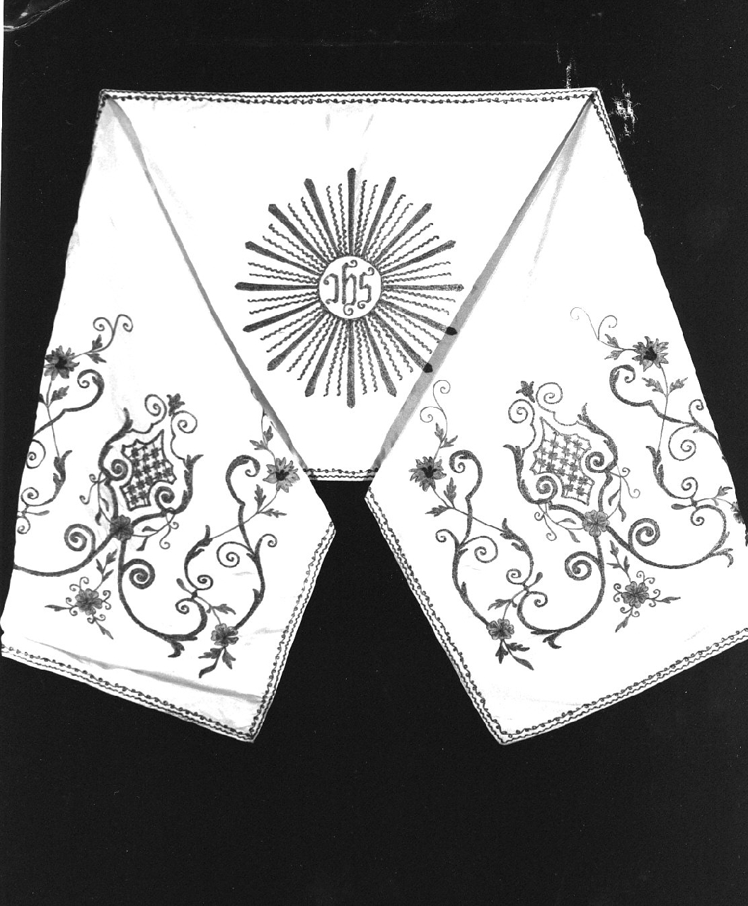 velo omerale, opera isolata - manifattura calabrese (fine sec. XIX)