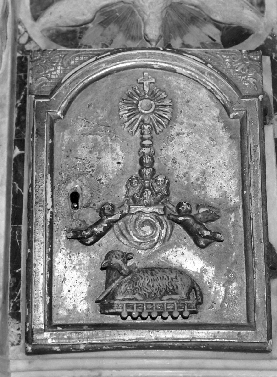 sportello di tabernacolo, elemento d'insieme - bottega calabrese (fine sec. XIX)