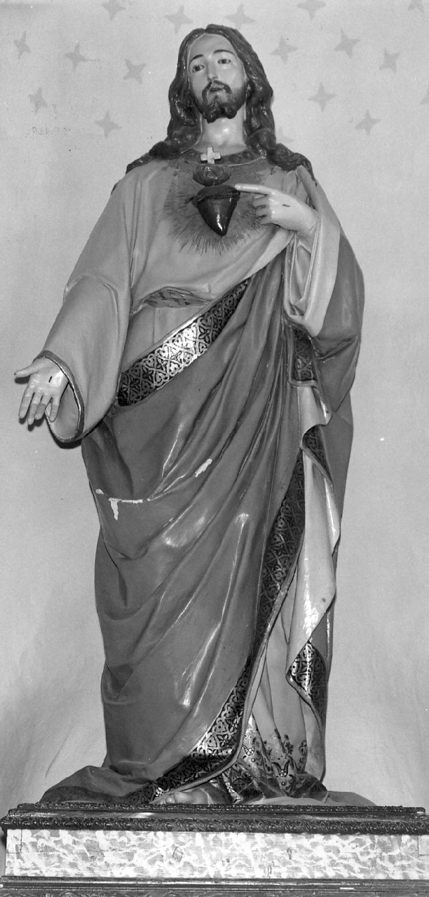 Sacro Cuore di Gesù (statua, opera isolata) - bottega calabrese (sec. XIX)