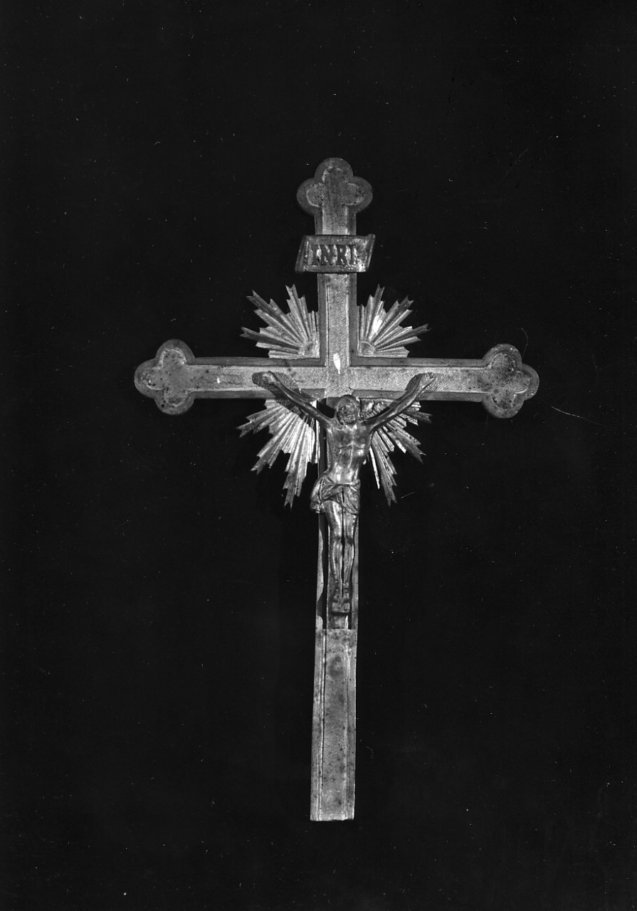 croce da tavolo, opera isolata - bottega calabrese (fine/inizio secc. XIX/ XX)