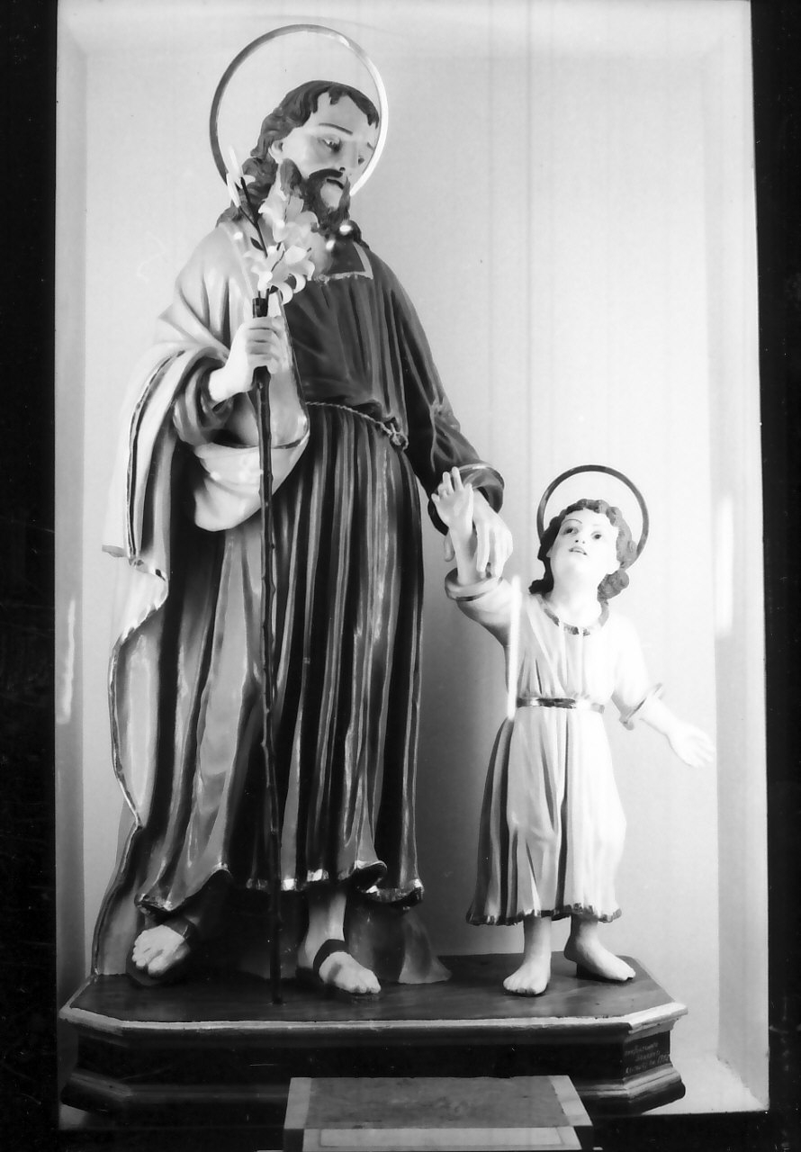 San Giuseppe e Gesù Bambino (gruppo scultoreo) - bottega calabrese (seconda metà sec. XIX)