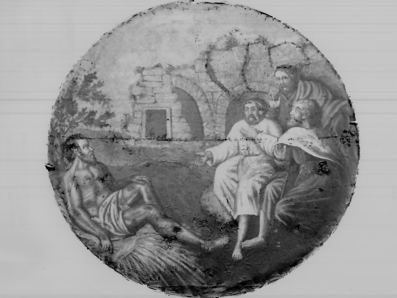 guarigione del lebbroso (dipinto, opera isolata) - ambito calabrese (sec. XIX)