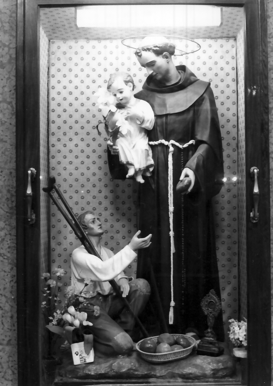 Sant'Antonio da Padova con il bambino (gruppo scultoreo) - bottega calabrese (fine sec. XIX)