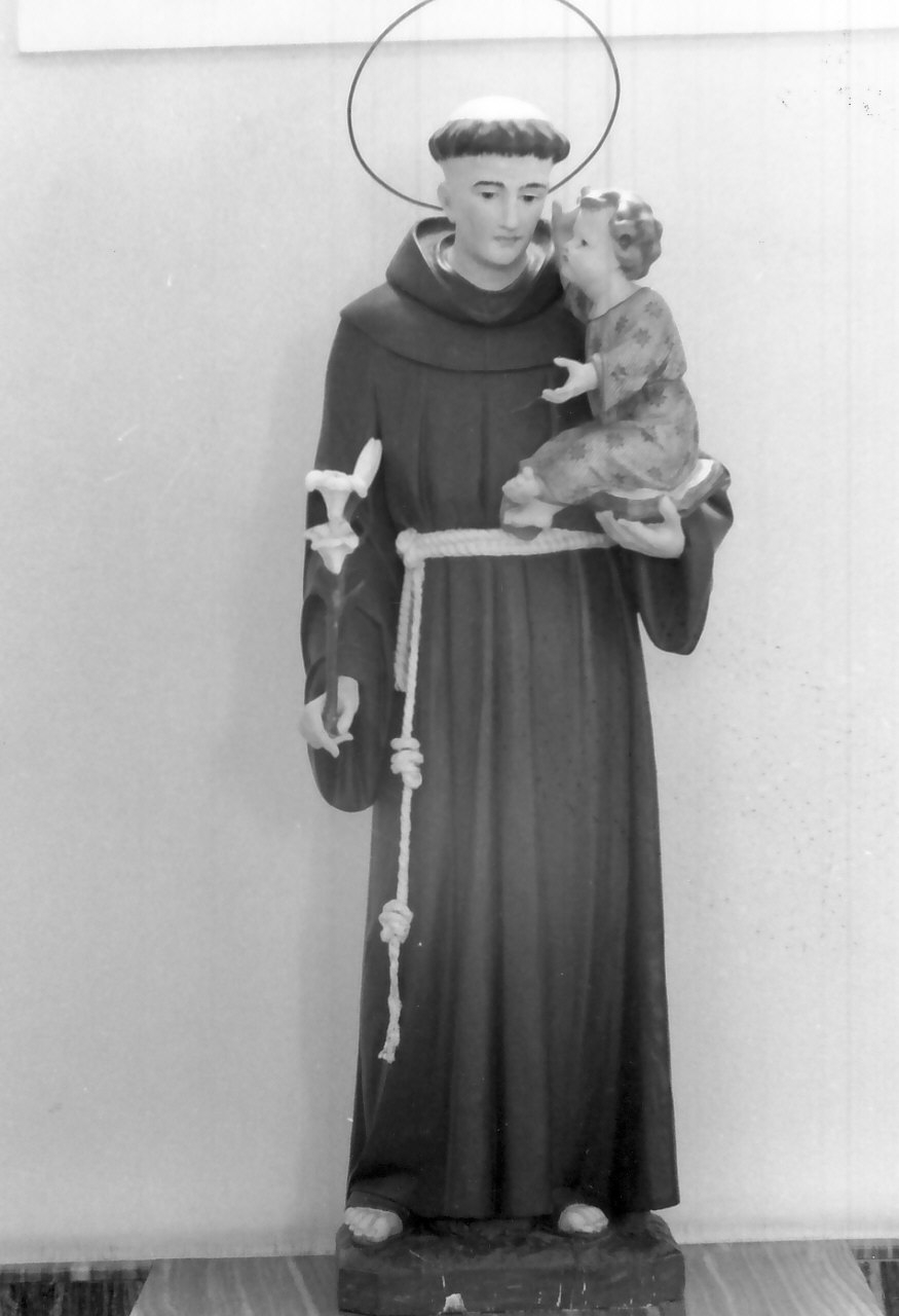 Sant'Antonio da Padova con il bambino (statua, opera isolata) - bottega calabrese (inizio sec. XX)