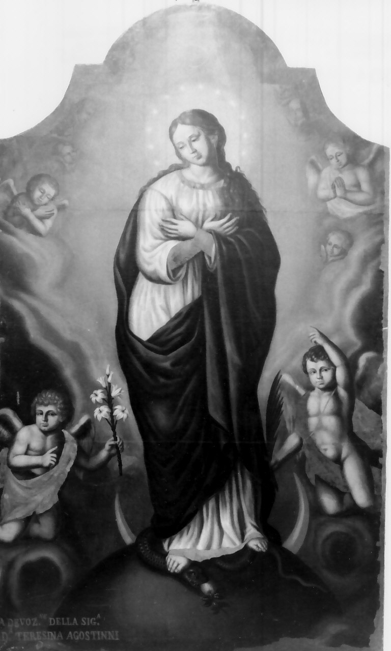 Madonna Immacolata (dipinto, opera isolata) - ambito calabrese (seconda metà sec. XIX)