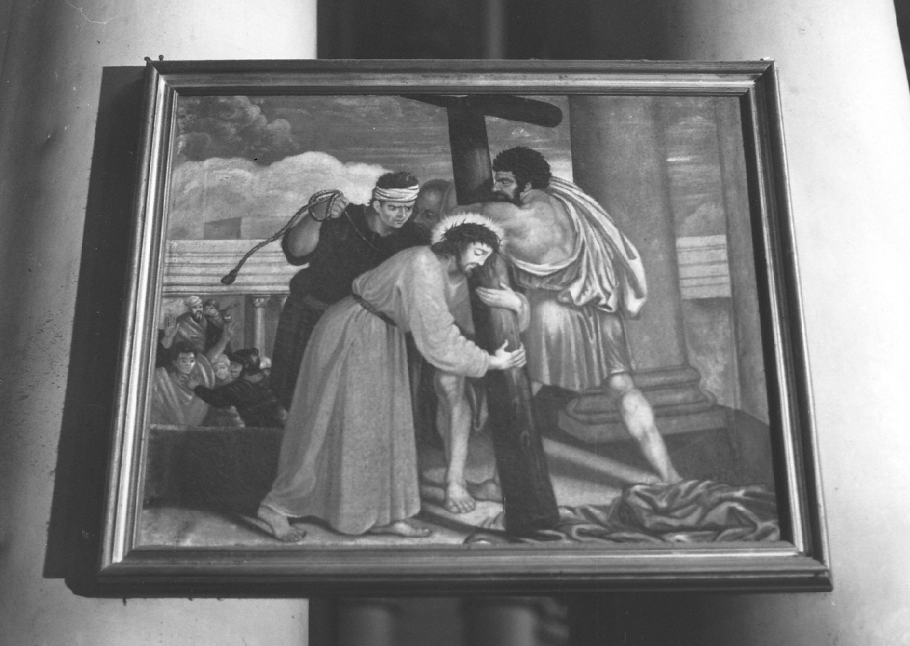 stazione II: Gesù caricato della croce (dipinto, elemento d'insieme) di Mesiani Domenico (sec. XIX)