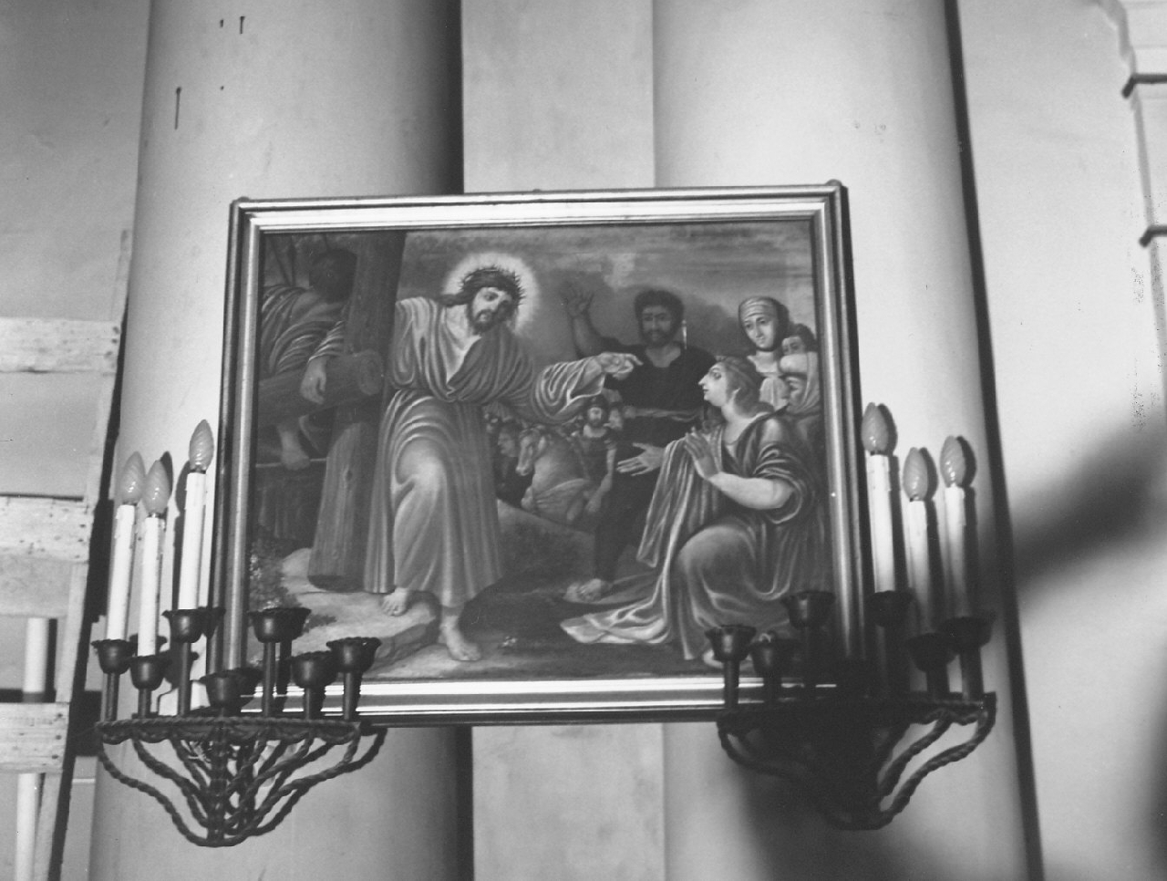 stazione VIII: Gesù consola le donne di Gerusalemme (dipinto, elemento d'insieme) di Mesiani Domenico (sec. XIX)