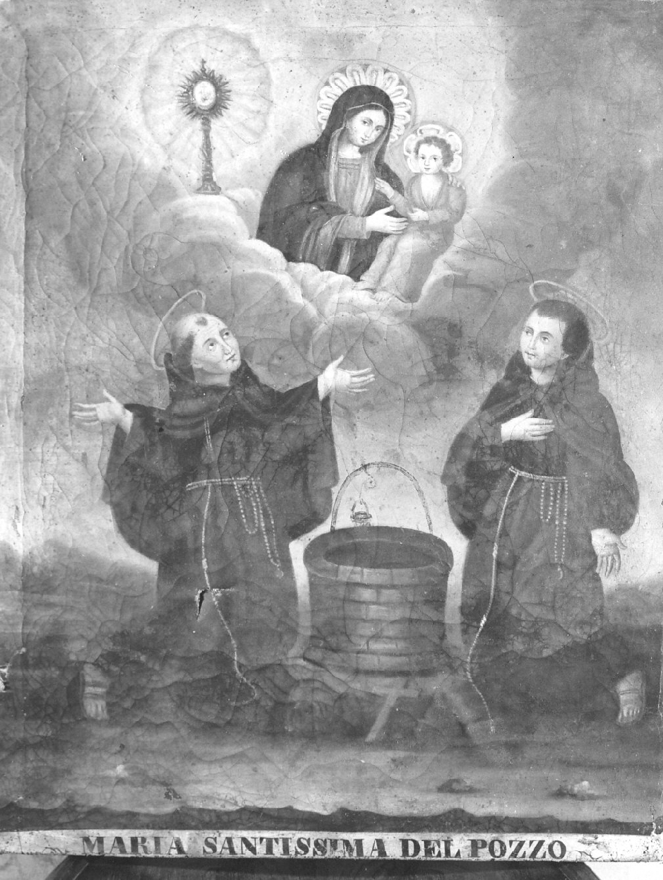 Madonna del pozzo, Madonna con Bambino e Santi (dipinto, opera isolata) - ambito calabrese (sec. XIX)