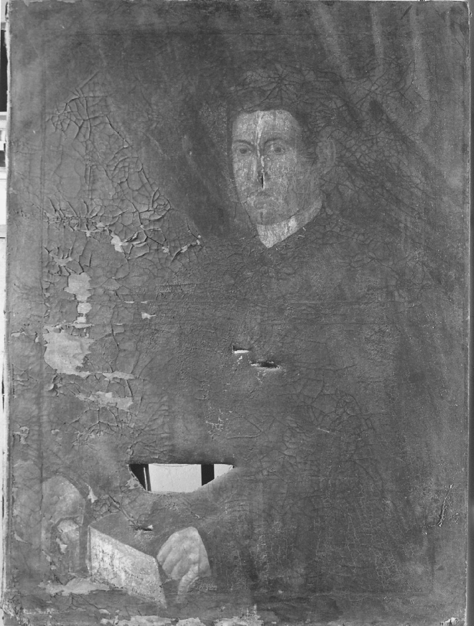 Giuseppe Cananzi, ritratto di ecclesiastico (dipinto, opera isolata) - ambito calabrese (sec. XIX)