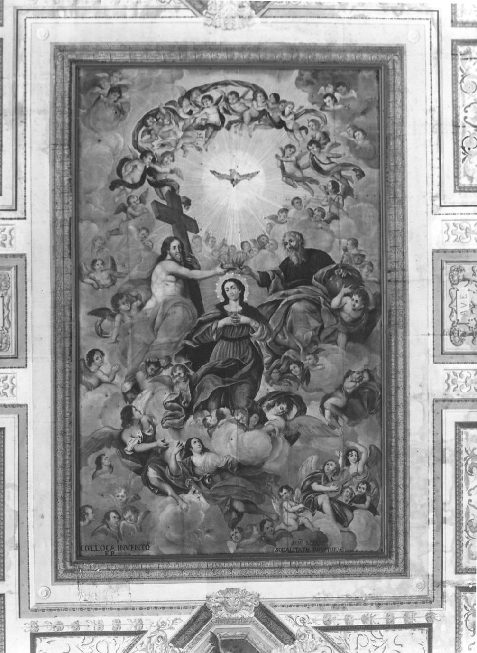 incoronazione di Maria Vergine (dipinto, elemento d'insieme) di Colloca (sec. XIX)