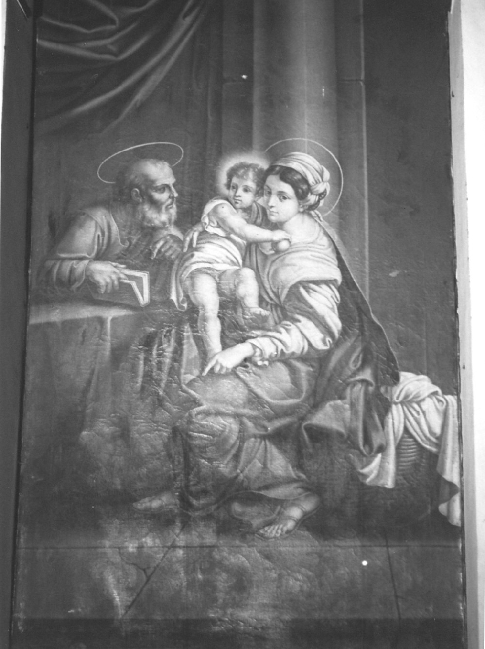 Sacra Famiglia (dipinto, opera isolata) di Aloi Brunetto (sec. XIX)