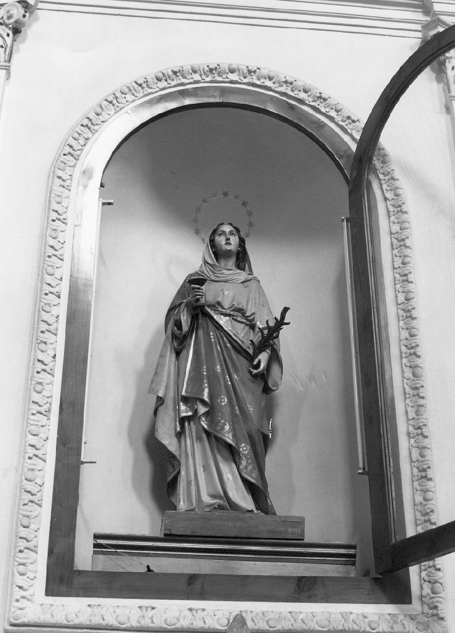Santa Lucia (statua, opera isolata) di Malecore Giuseppe (inizio sec. XX)