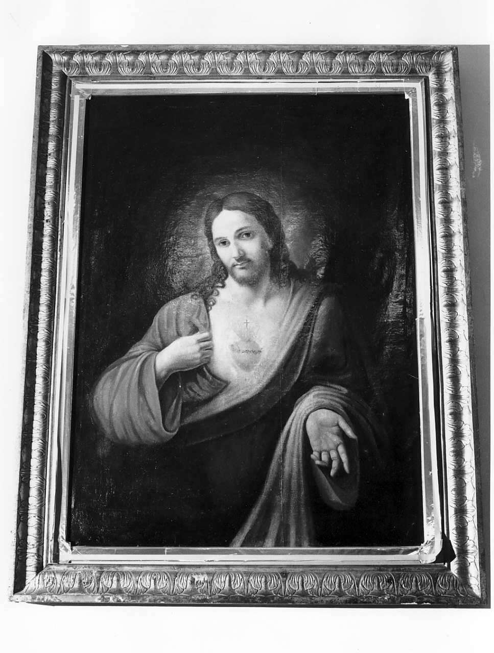 Sacro Cuore di Gesù (dipinto, opera isolata) - ambito Italia meridionale (sec. XIX)