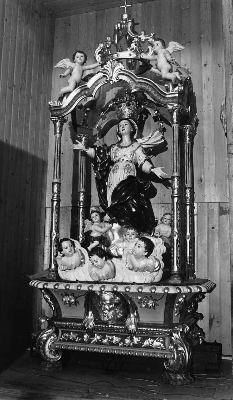 baldacchino - a corona, opera isolata - bottega Italia meridionale (fine/inizio secc. XVIII/ XIX)