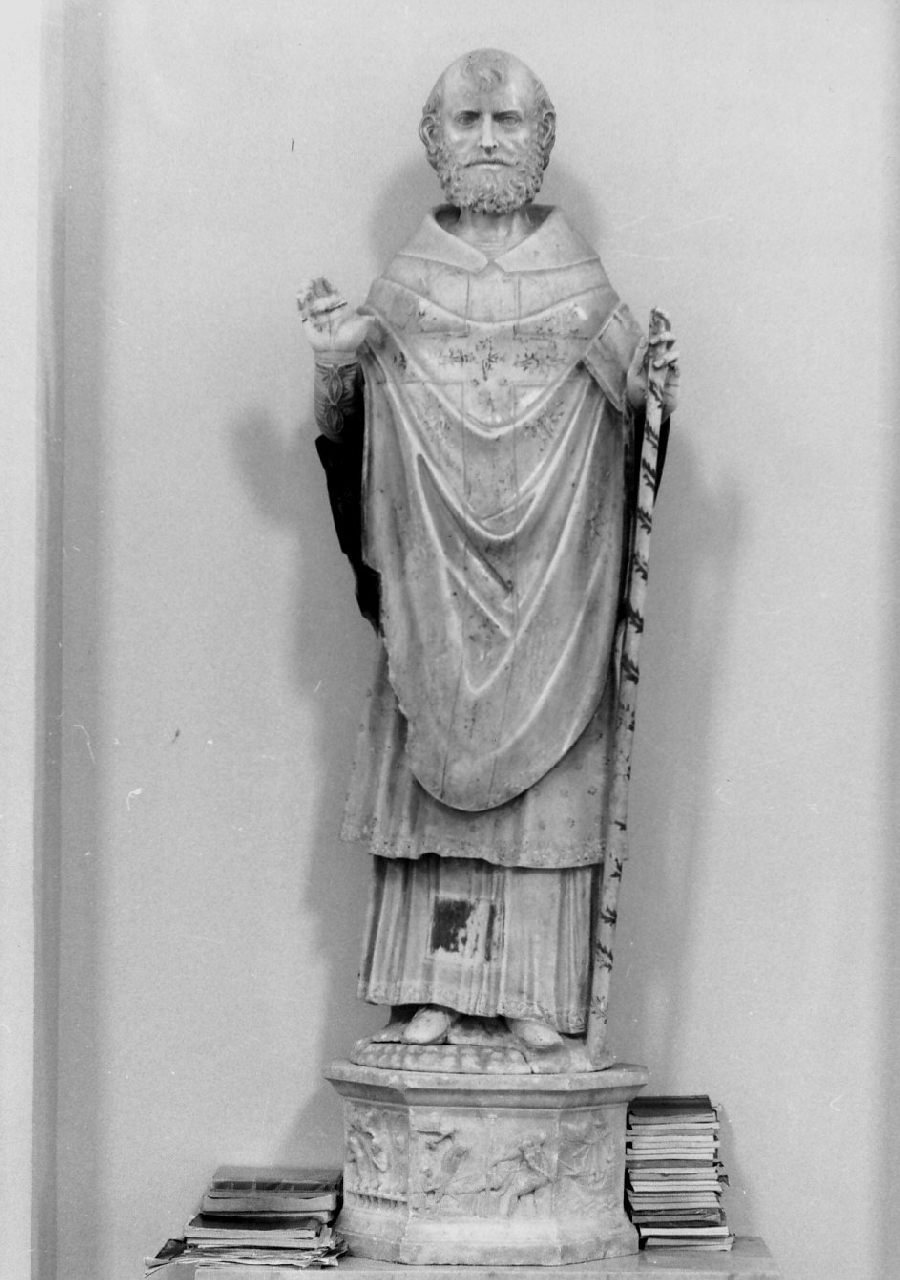 San Nicola di Bari (statua, opera isolata) - bottega Italia meridionale (sec. XV)