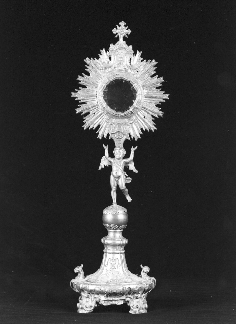ostensorio - a raggiera, opera isolata - bottega napoletana (sec. XVIII)
