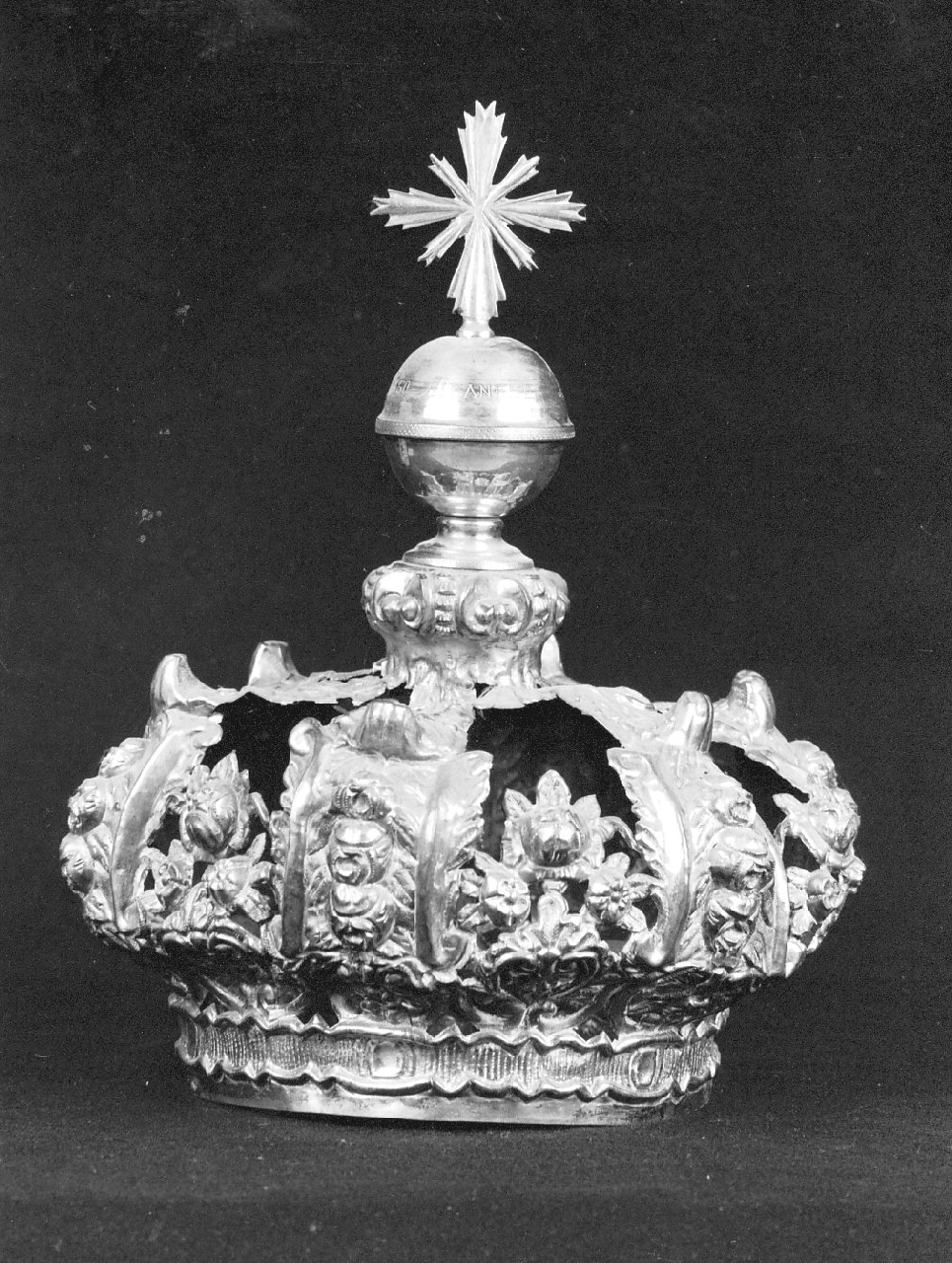 corona da statua, opera isolata - bottega calabrese (seconda metà sec. XIX)