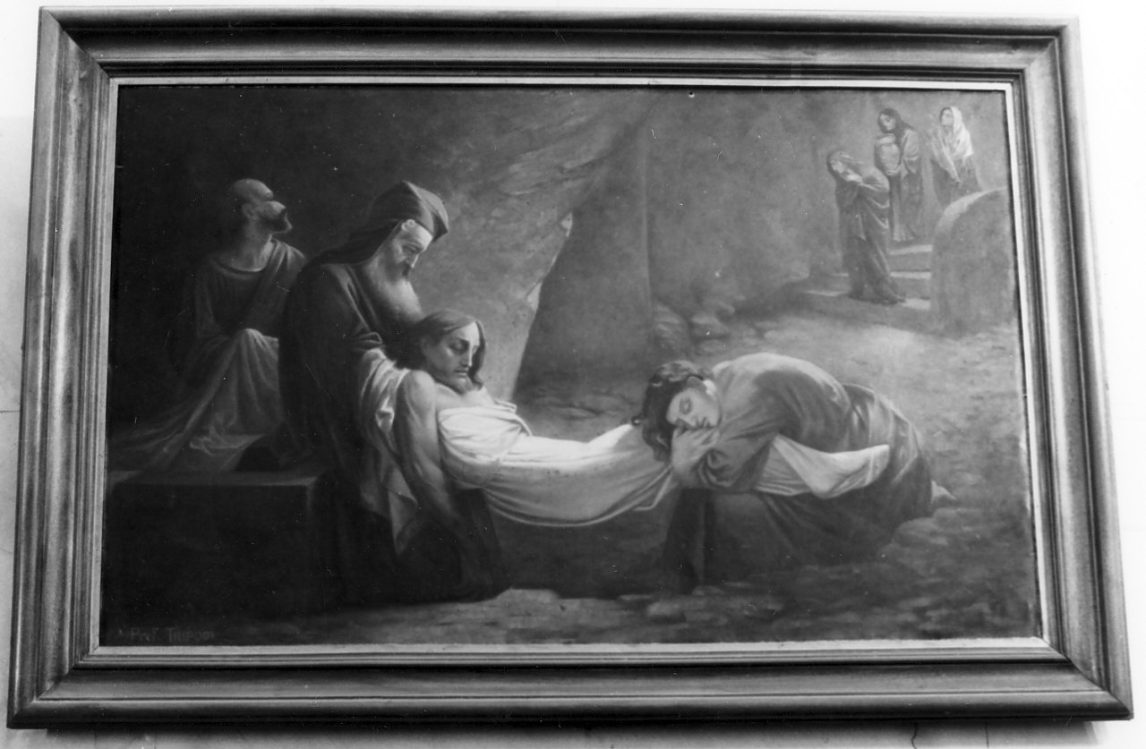 pie donne al sepolcro (dipinto) di Tripodi Carmelo (sec. XX)