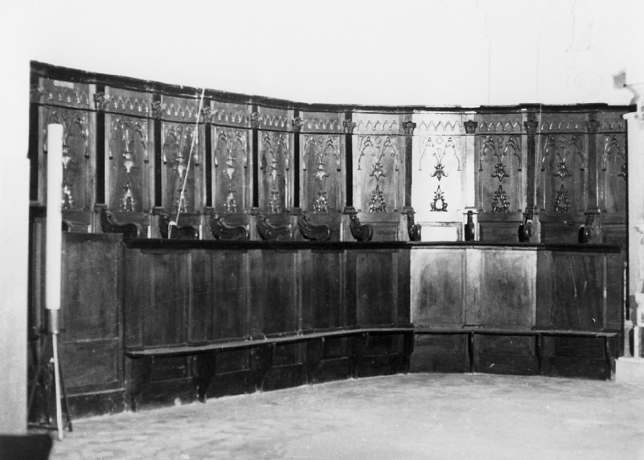 stalli del coro, serie - bottega calabrese (sec. XIX, sec. XX)