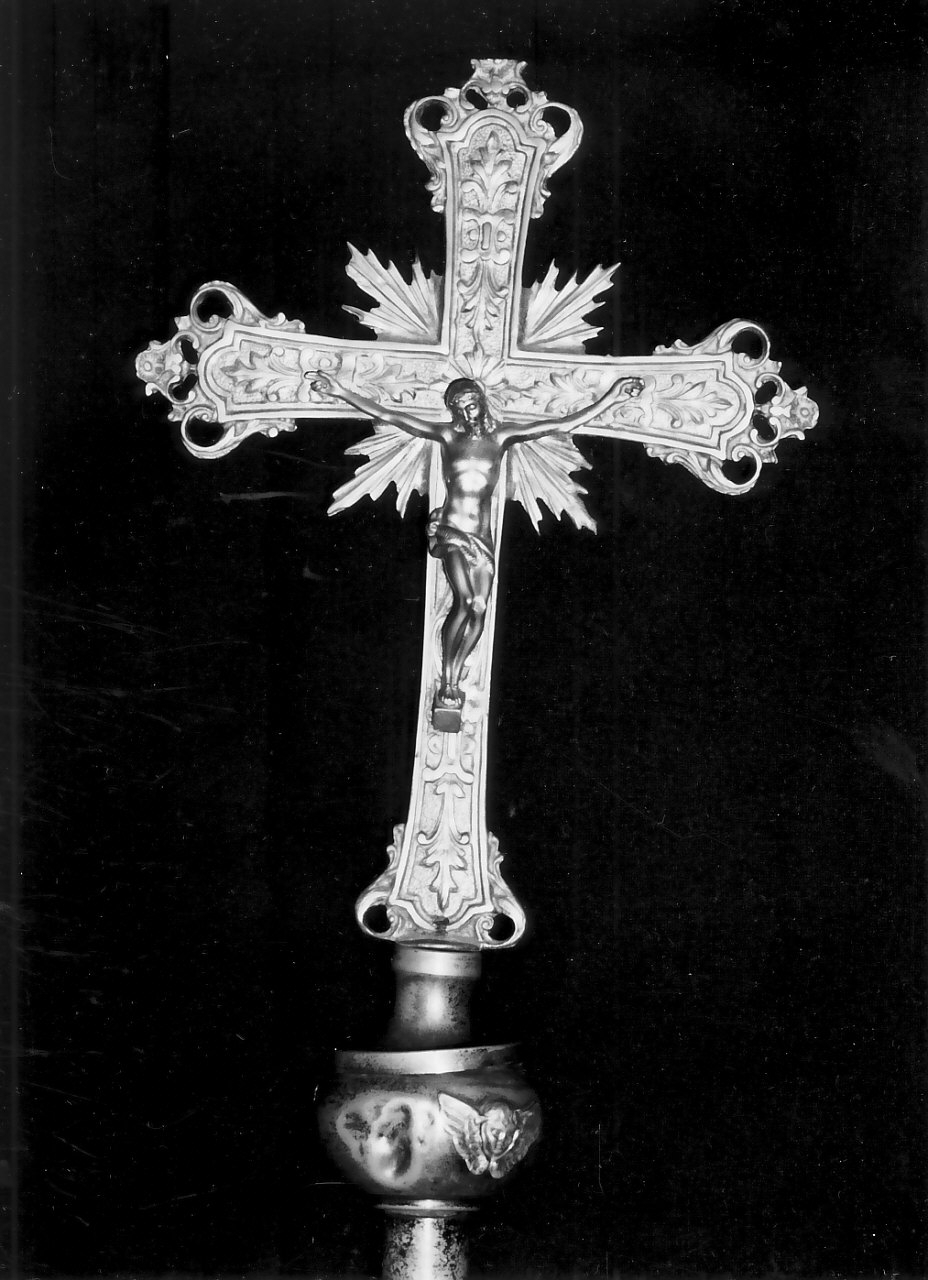 croce processionale, opera isolata - bottega Italia meridionale (sec. XIX)