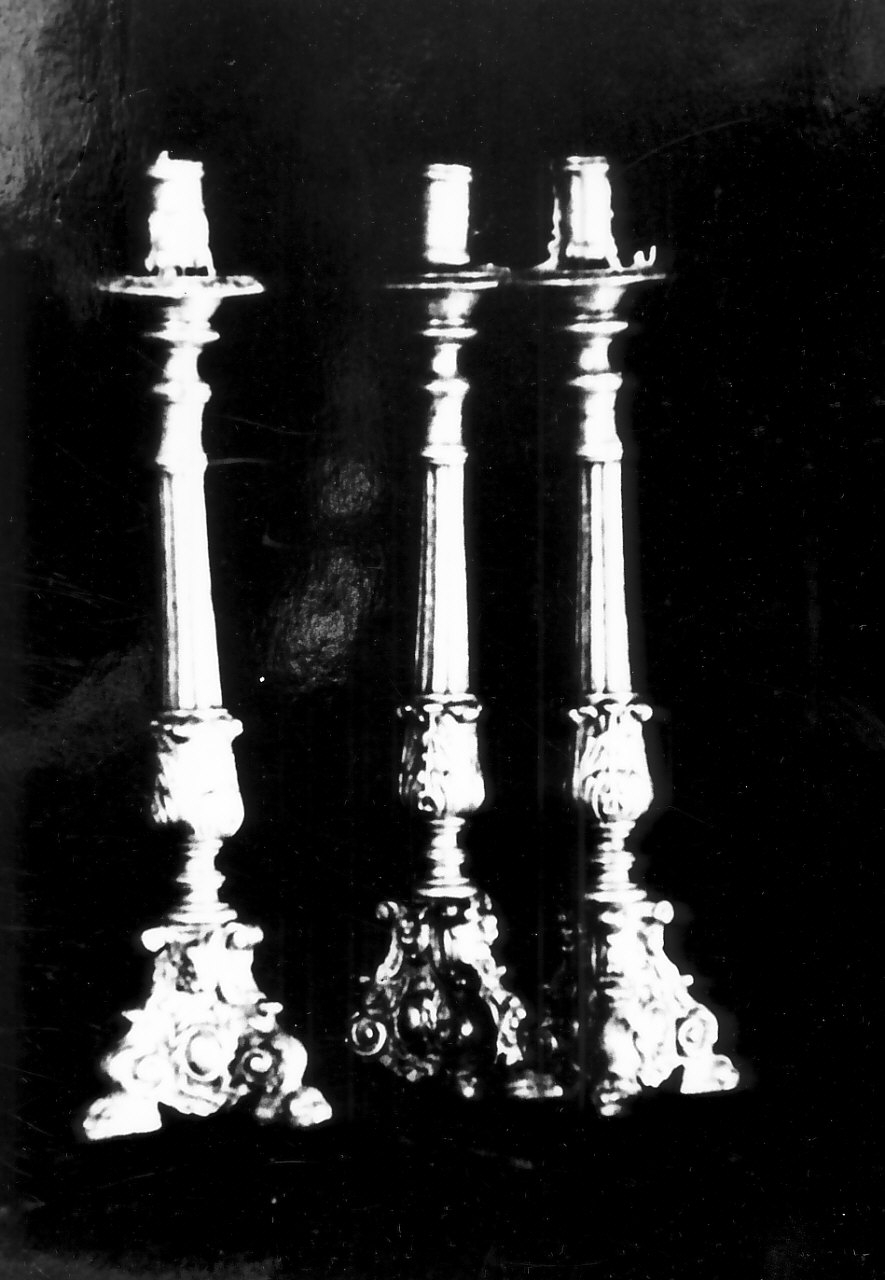 candeliere d'altare, serie - bottega Italia meridionale (sec. XIX)
