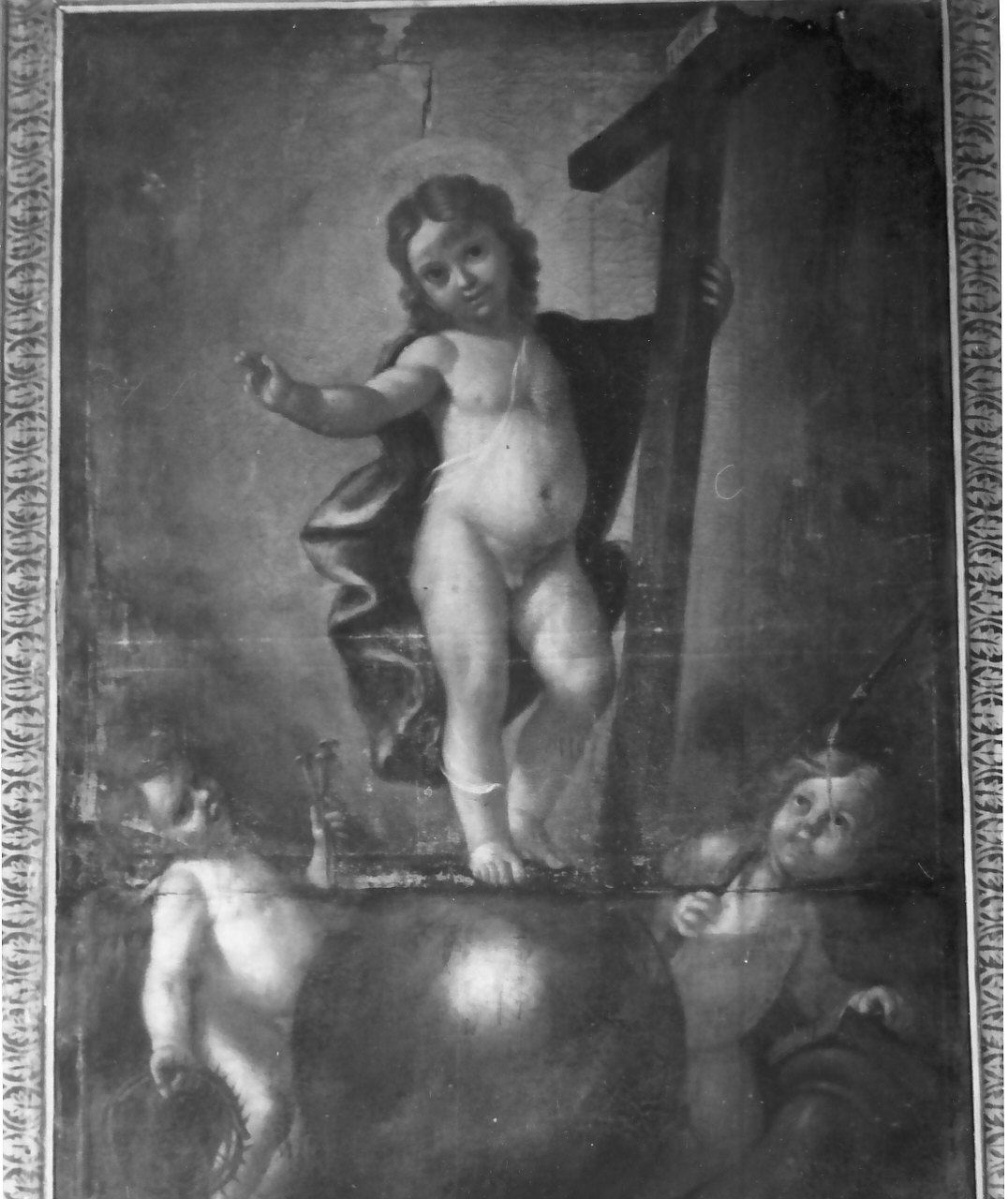 Gesù Bambino benedicente (dipinto, opera isolata) di Preti Mattia (scuola) (sec. XVIII)