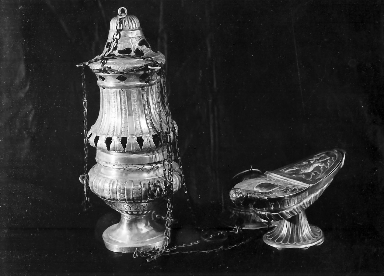 servizio per incensazione, opera isolata - bottega calabrese (sec. XVIII)