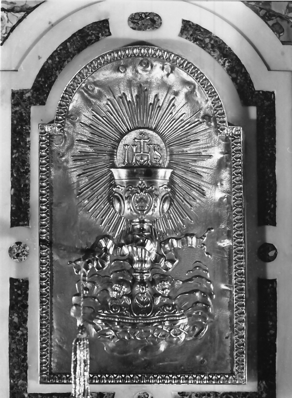 calice eucaristico (sportello di tabernacolo, opera isolata) - bottega calabrese (sec. XVIII)