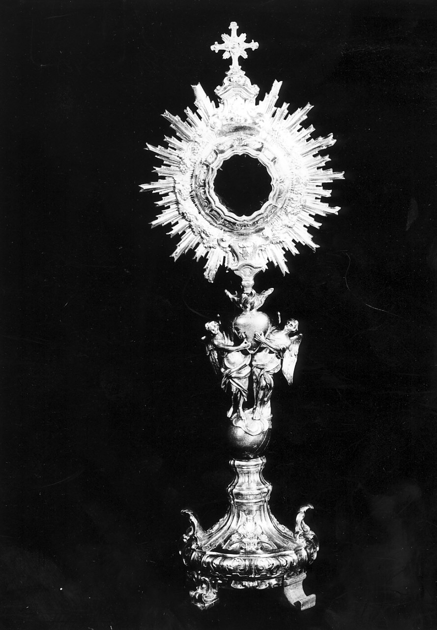 ostensorio - a raggiera, opera isolata - bottega Italia meridionale (sec. XVIII)