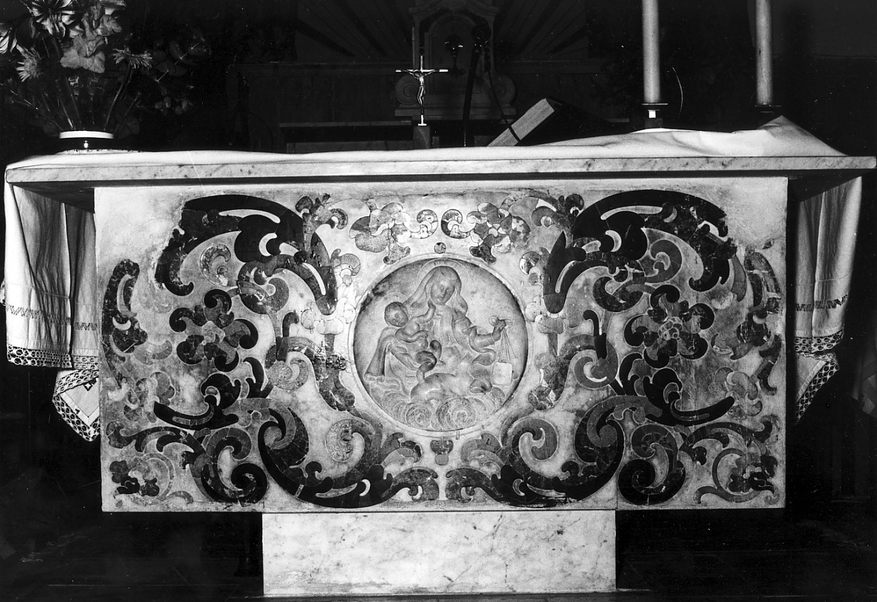 Madonna del Carmelo (paliotto, opera isolata) - bottega Italia meridionale (sec. XVIII)