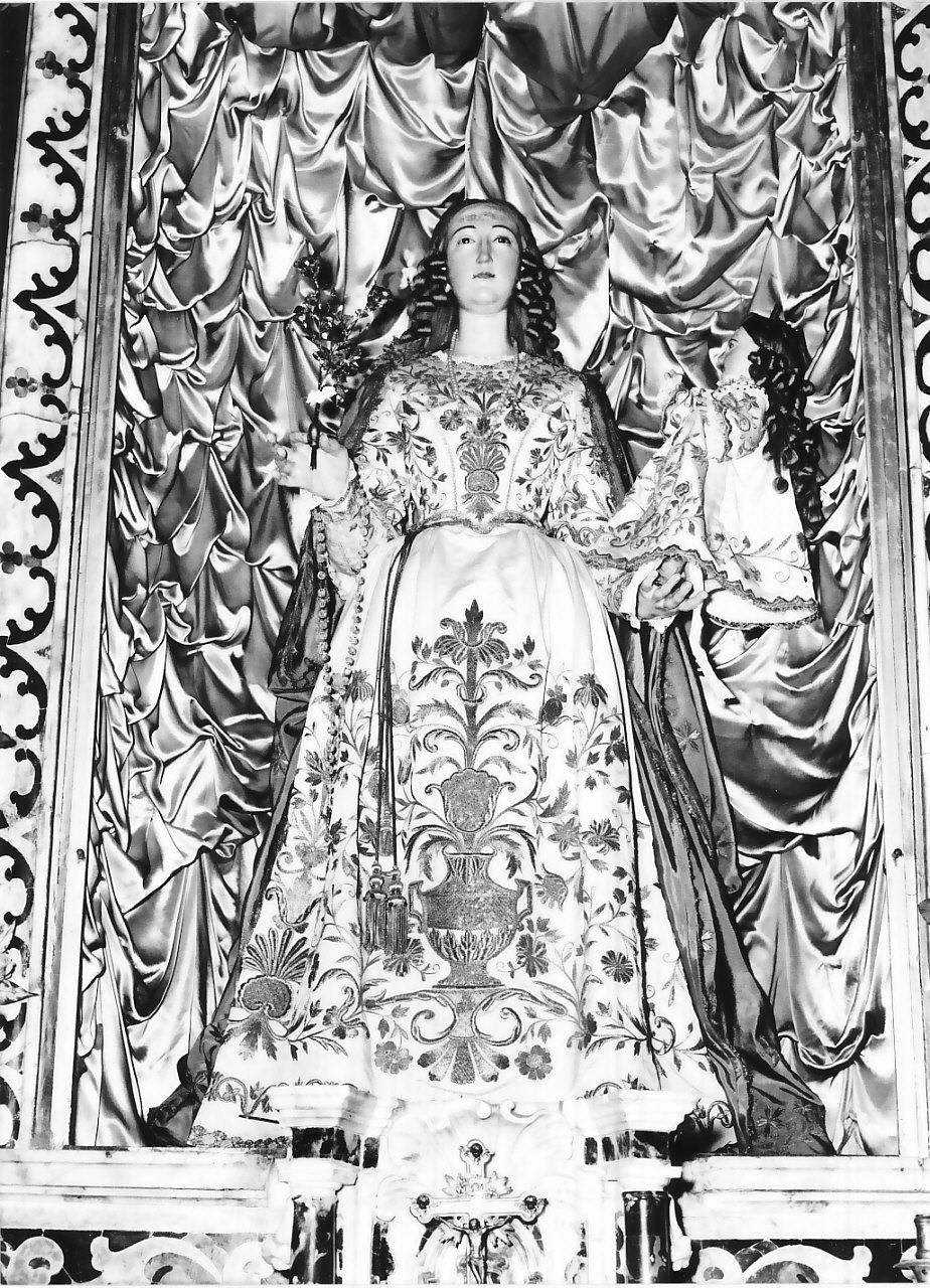 Madonna del Rosario (manichino, opera isolata) - manifattura calabrese, bottega calabrese (sec. XIX)