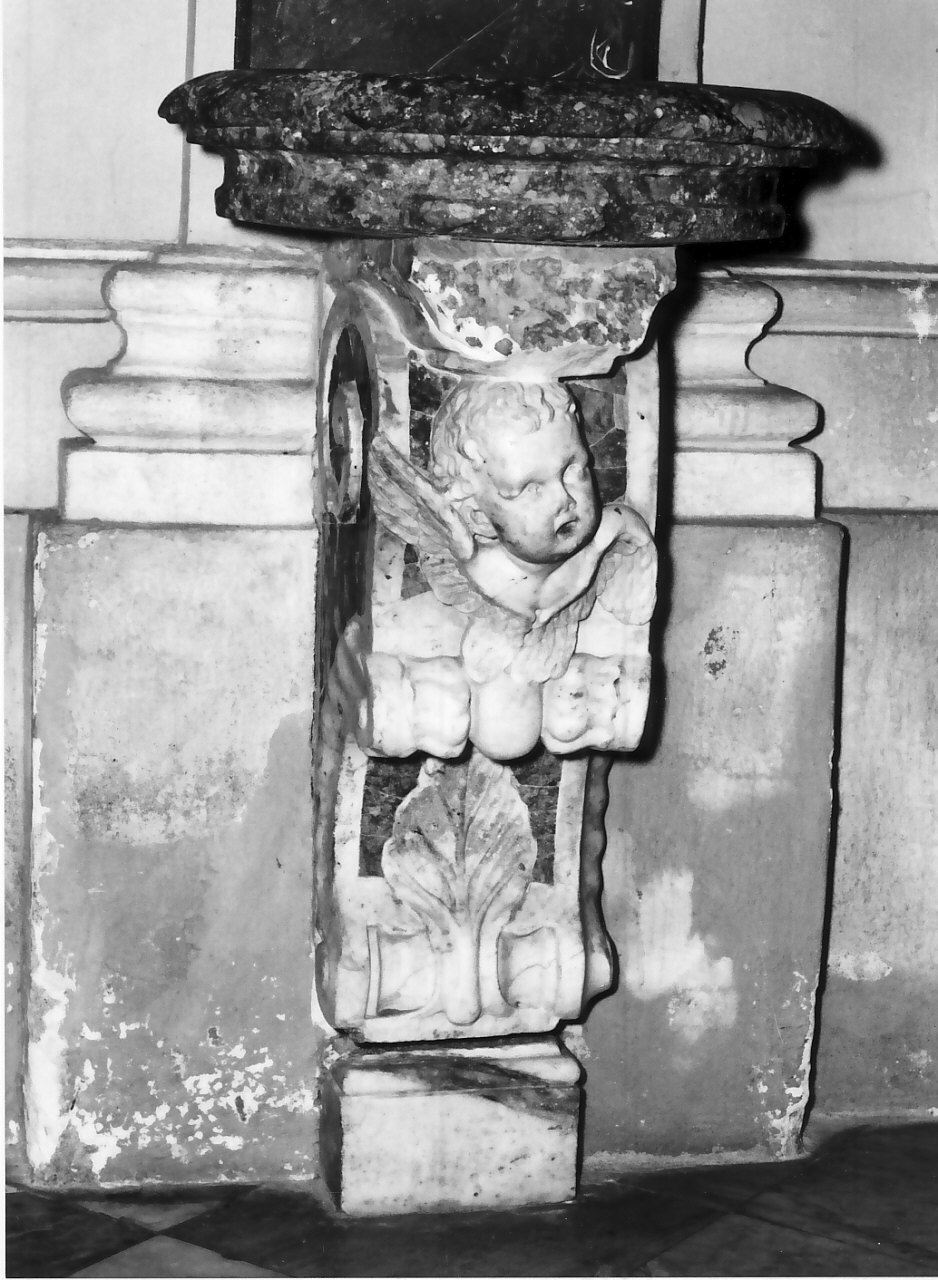 acquasantiera pensile, opera isolata - bottega Italia meridionale (sec. XVIII)